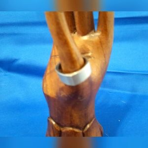 Titanium womens buffed metal ring, size 6